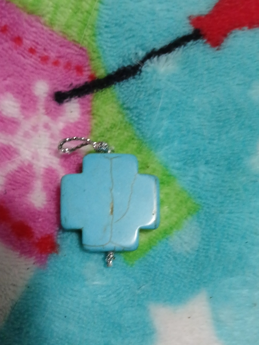 Turquoise Cross Pendant Necklace